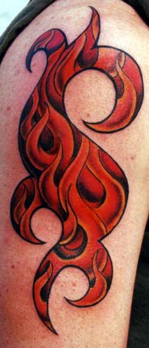 tribal firefighter tattoo