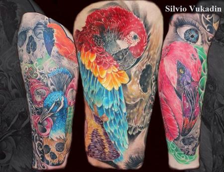 Tattoos - Birds & Skulls - 91777