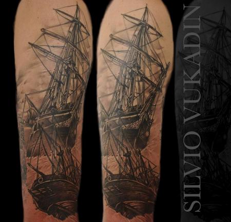 Tattoos - Sailing ship - 93477