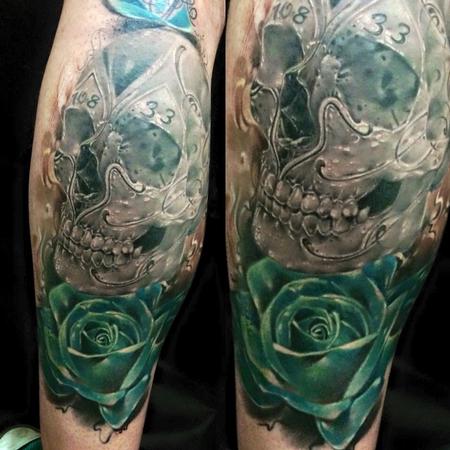 Tattoos - Skull and rose - 108076