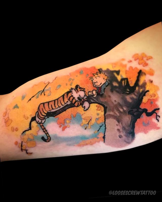 Calvin & Hobbes by Markos Johnson: TattooNOW