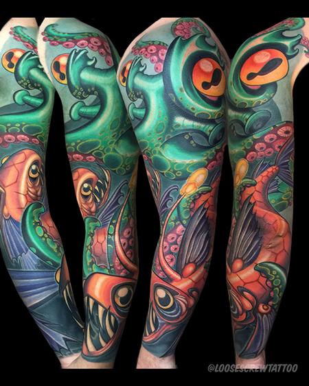 Tattoos - Green Octopus - 142233