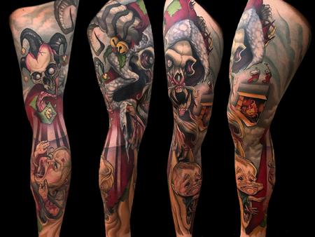 Nick Mitchell - Krampus Leg Tattoo