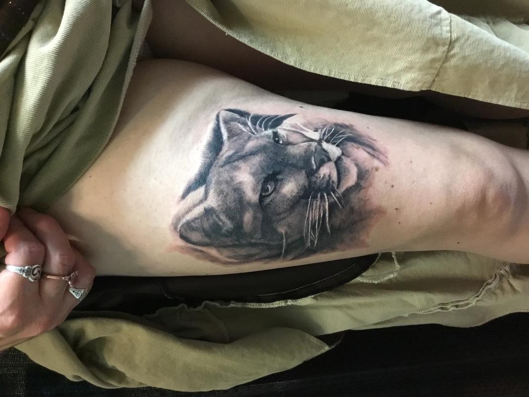 Mountain lion by Lou Gomes: TattooNOW