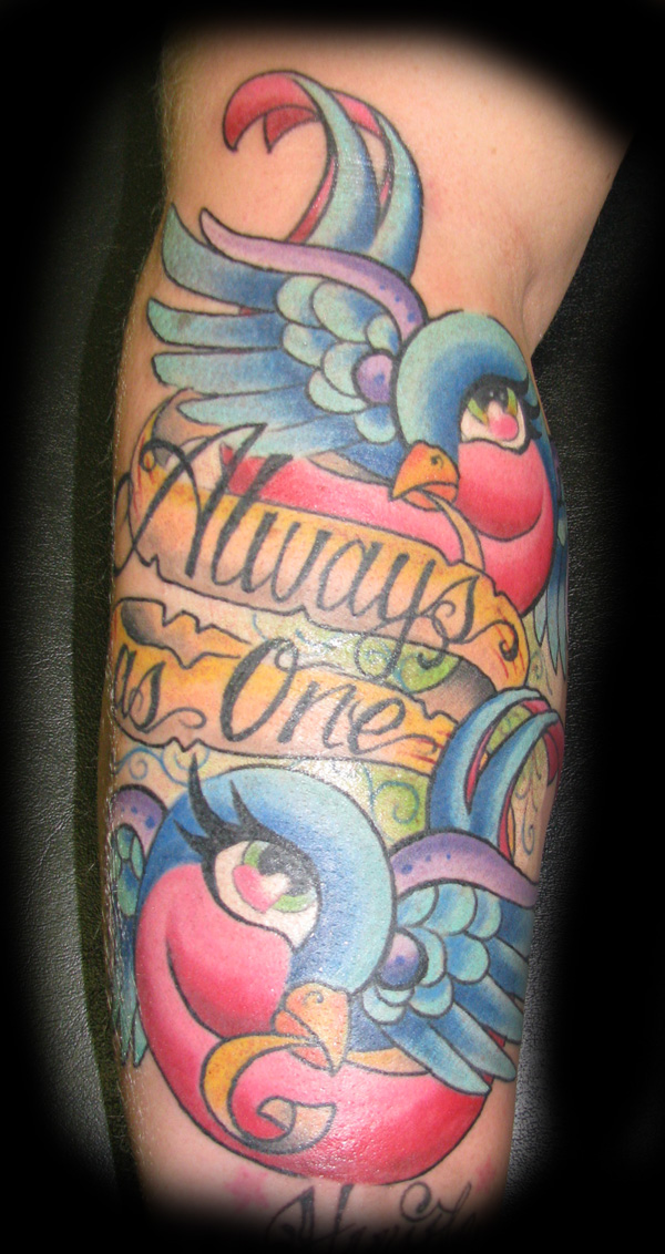 "Always as One" Swallows by Kristel Oreto TattooNOW