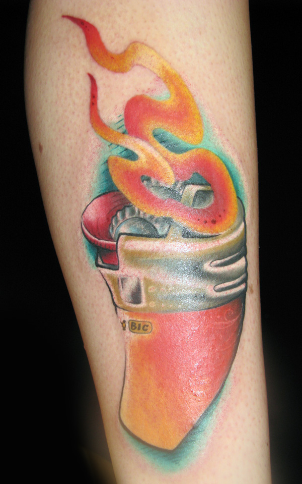 Big Brain Bic Lighter by Kristel Oreto TattooNOW