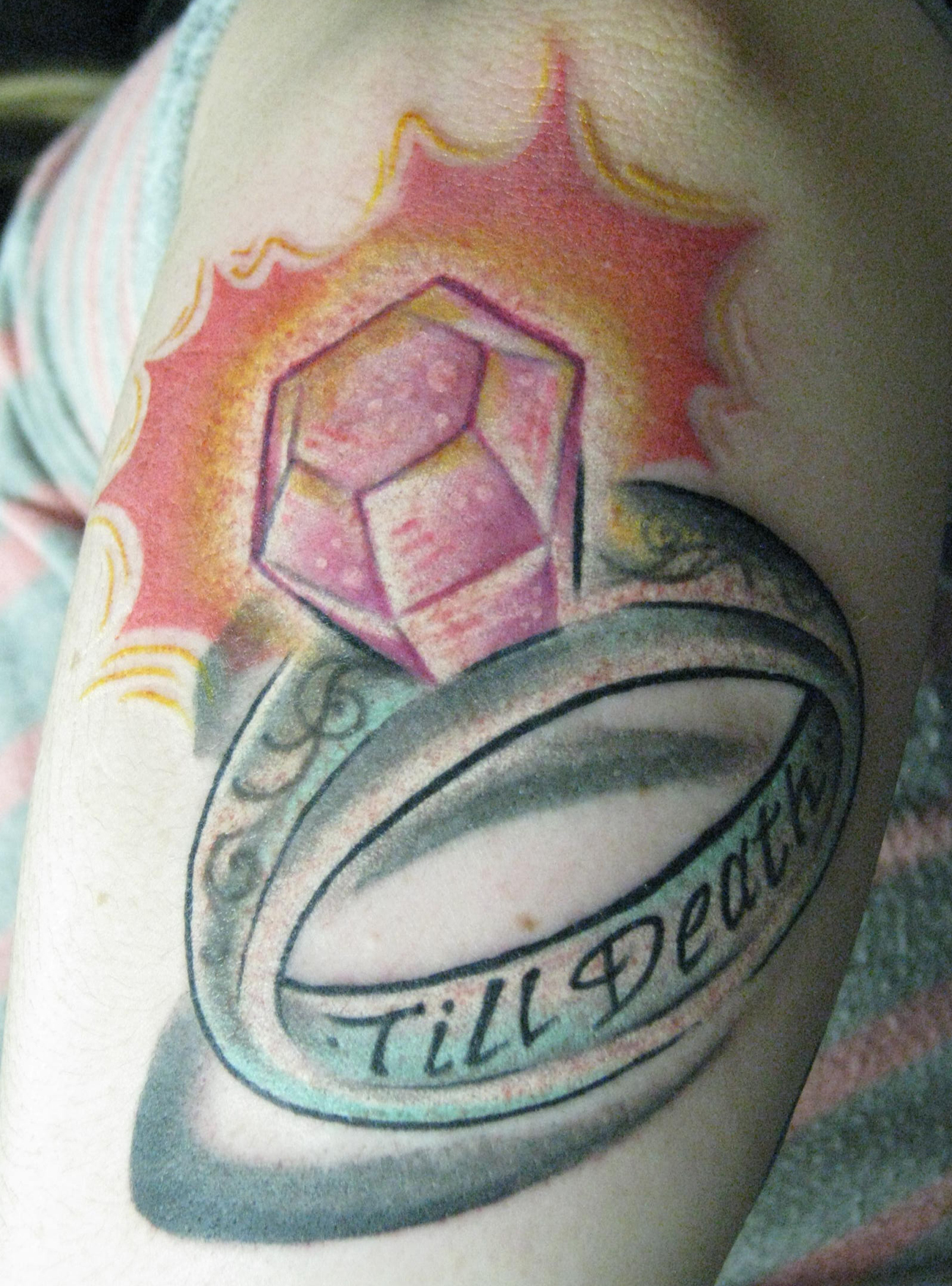 Deidre's Pink Ring by Kristel Oreto TattooNOW