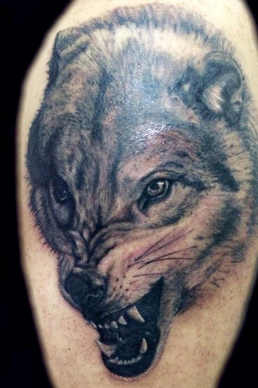 Nato Tattoo Art on Instagram Work in progress wolf         tattoos blackandgreytattoo realism wolftattoo realistictattoo  tattooideas tattooart