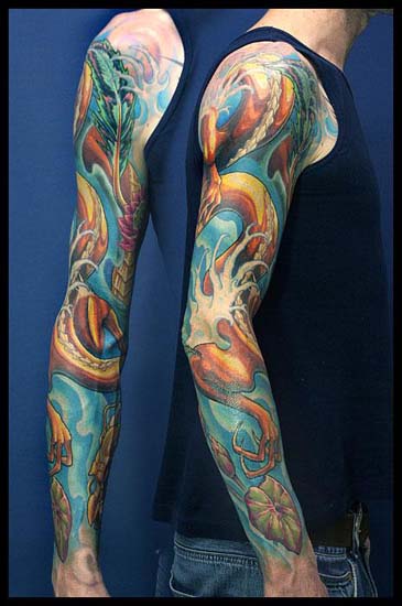 Nautical Dragon sleeve by Lux Altera: TattooNOW