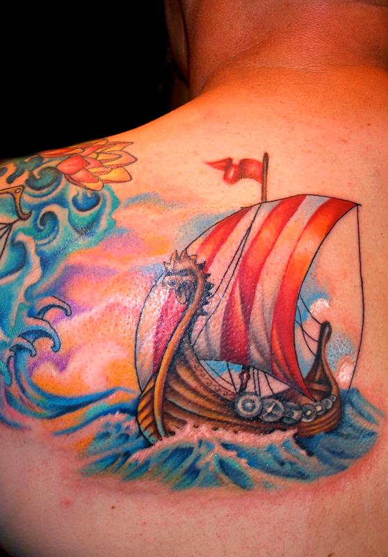 Viking Longboat Tattoo