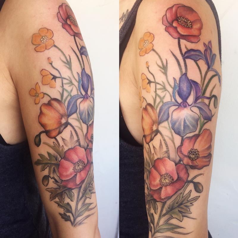 wildflower sleeve The Ink Underground Salem #48 wildflower sleeve The Ink Underground Salem