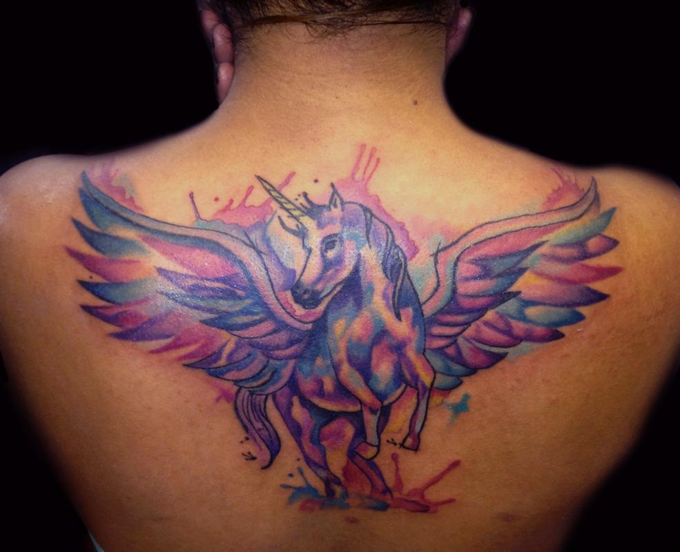 unicorn tattoo by Mallory Swinchock: TattooNOW unicorn tattoo by Mallory Swinchock: TattooNOW