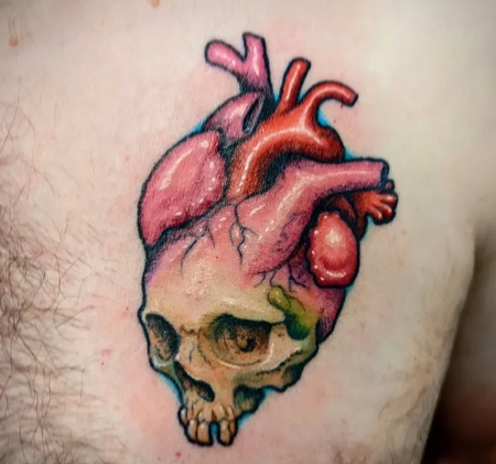 Tattoos - Skull Heart - 144815