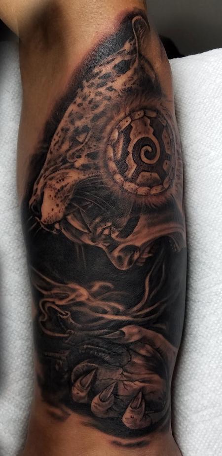 Tattoos - mayan jaguar warrior  - 123785