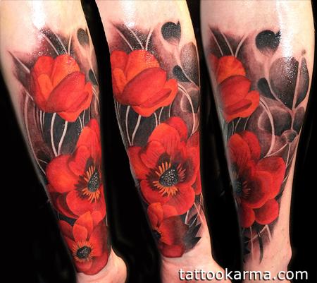 Tattoos - Poppies tattoo - 89730