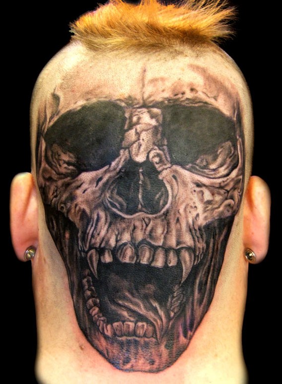 Head Skull Tattoo By Mathew Clarke Tattoonow