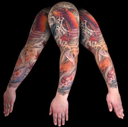 Tattoos - Ben's Koi tattoo - 62223