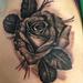 Tattoos - Black and grey rose - 93492