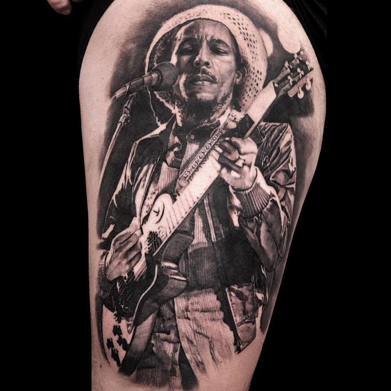 Bob Marley Tattoo by Matteo Pasqualin: TattooNOW