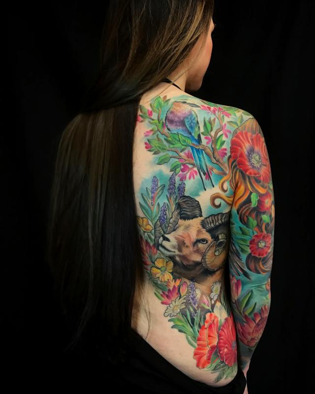 Nature Goddess Half Back Full Sleeve By Melissa Fusco Tattoonow