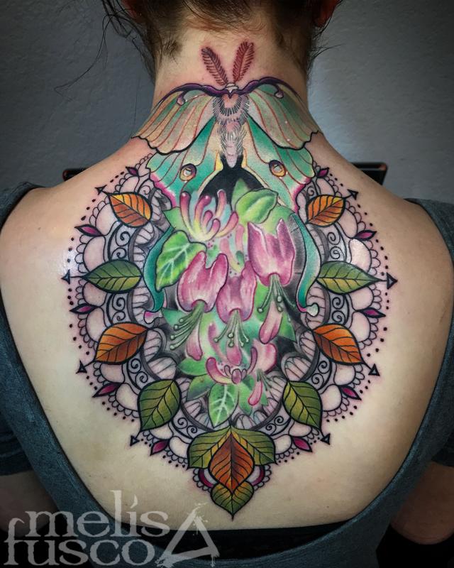 Luna Moth And Ornate Design By Melissa Fusco Tattoonow