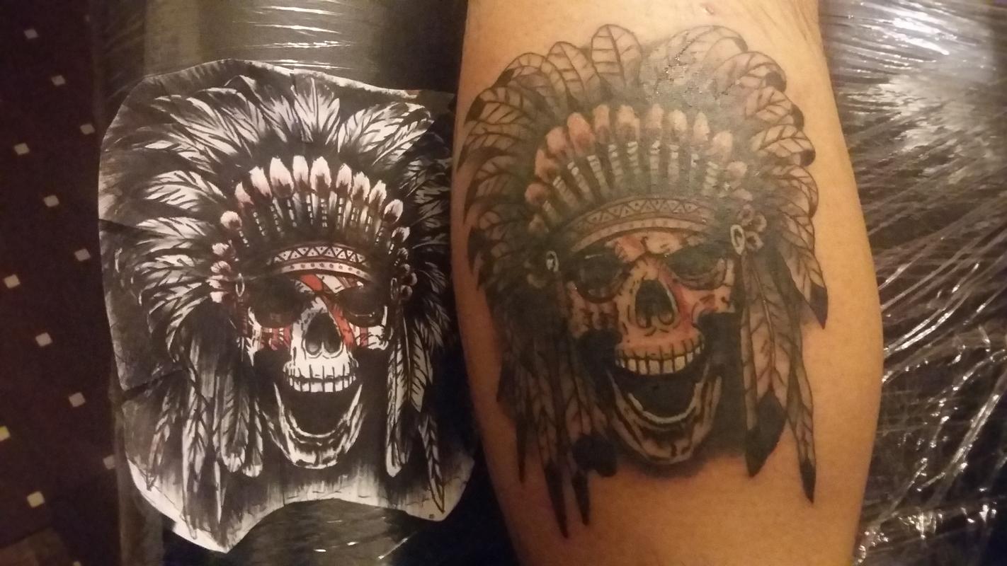 Chief Skull by Andre P: TattooNOW
