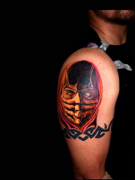 mk mortalkombat scorpion tattoo portrait tattoos ta  Flickr