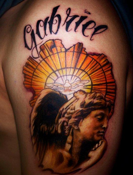 Saint Gabriel the Archangel tattoo  55 hours tattoo tattooartist   TikTok