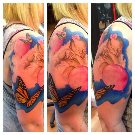 Tattoos - baby color memorial - 74441