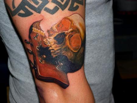 Another guitar skull tattoo by supersik on DeviantArt