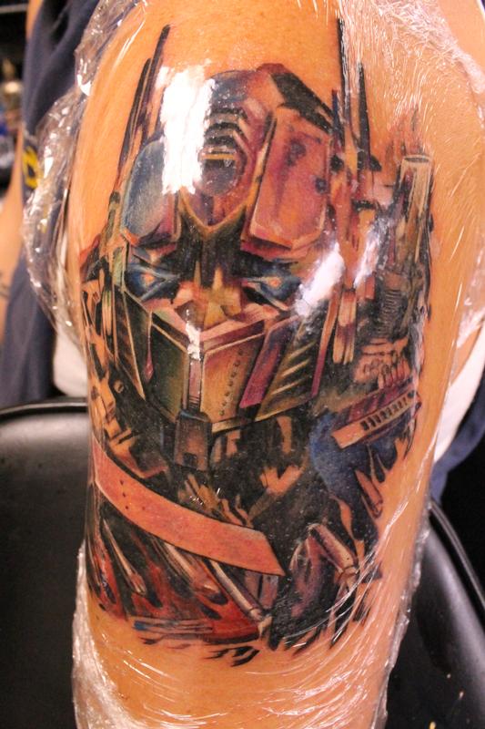 Optimus tribute by David Sloan: TattooNOW