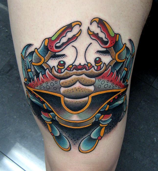 blue crab tattoo by Jonathan Montalvo: TattooNOW