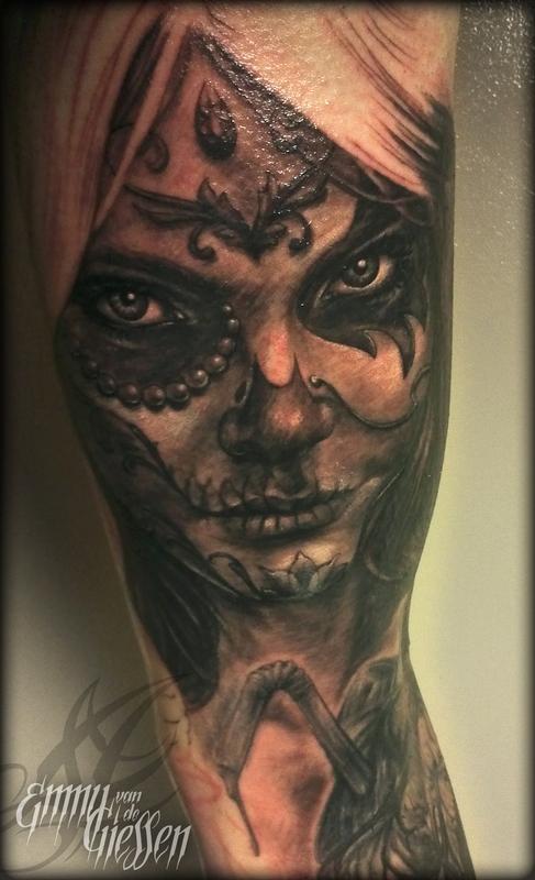 Dia De Los Muertos Chica By Emmy Tattoonow