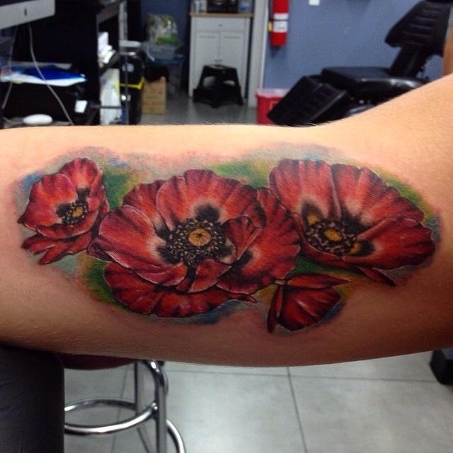 75 Poppy Tattoo Designs For Men  Remembrance Flower Ink