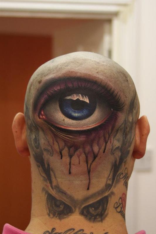 Mike DeVries  Tattoos  Body Part Neck  Custom Reptile Eye