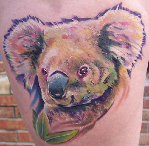Koala set of 2 Temporary Tattoo  Etsy