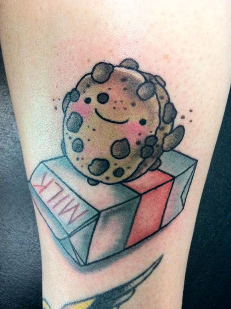 Milk and Cookies Tattoo by Noelle LaMonica TattooNOW