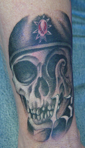 Tattoos - biker skull - 12517