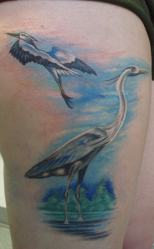 Tattoos - Great Blue Heron 2 - 33138