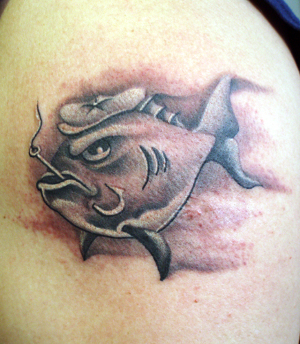 Tattoos - Hugo the real pissed fish! - 31884