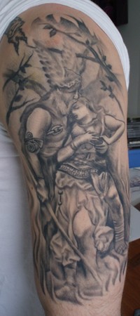 Tattoos - Healed Odin & Wench - 34828