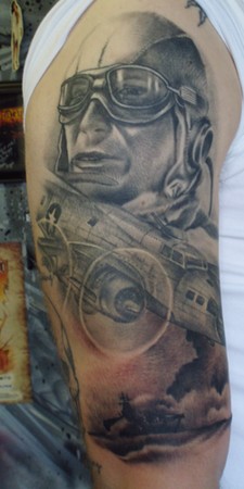 Tattoos - Seth's World War 2 piece - 39106