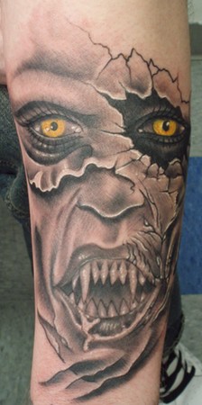 Tattoos - Cracked up vampire - 43676