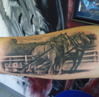 Tattoos - Pulling Horses - 42177