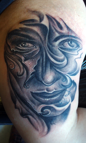 Tattoos - Freehand face - 27732