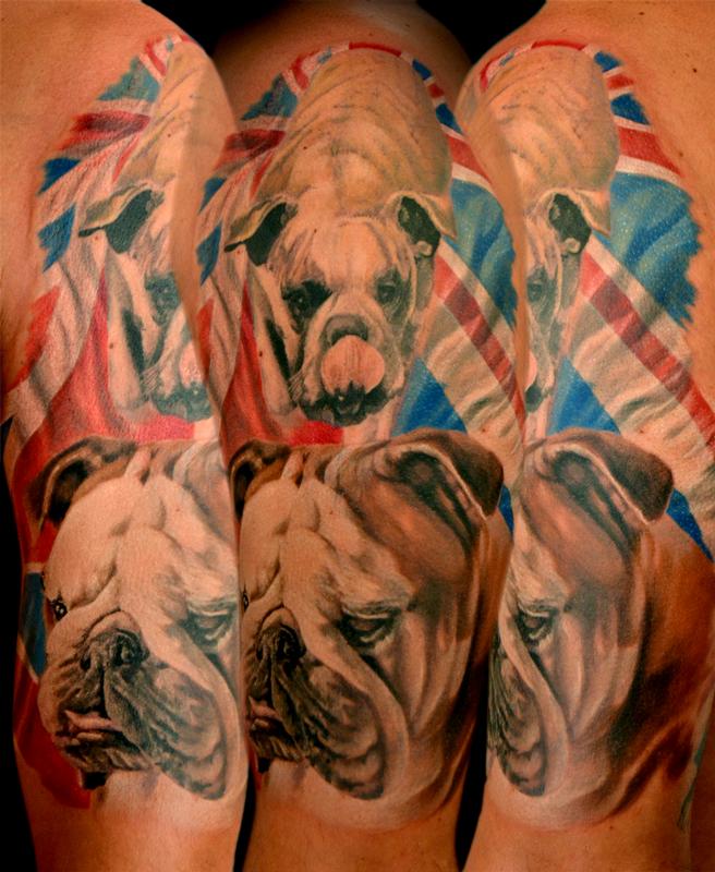English Bulldog by Michele Pitacco: TattooNOW