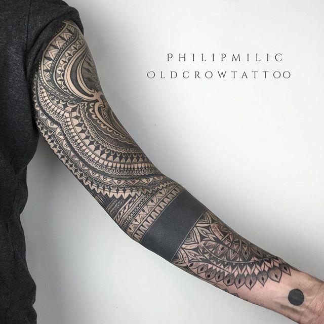 Blackwork sleeve by Philip Milic TattooNOW