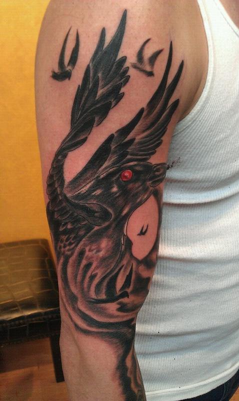 Abstract crow by Joe Miller : TattooNOW Abstract crow by Joe Miller : TattooNOW