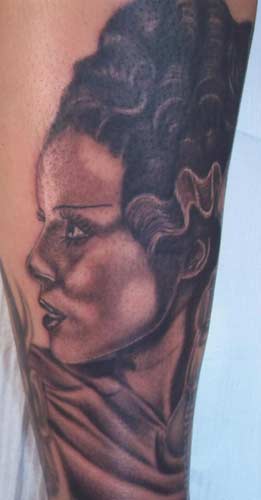Tattoos - Bride of Frankenstein Tattoo - 25492