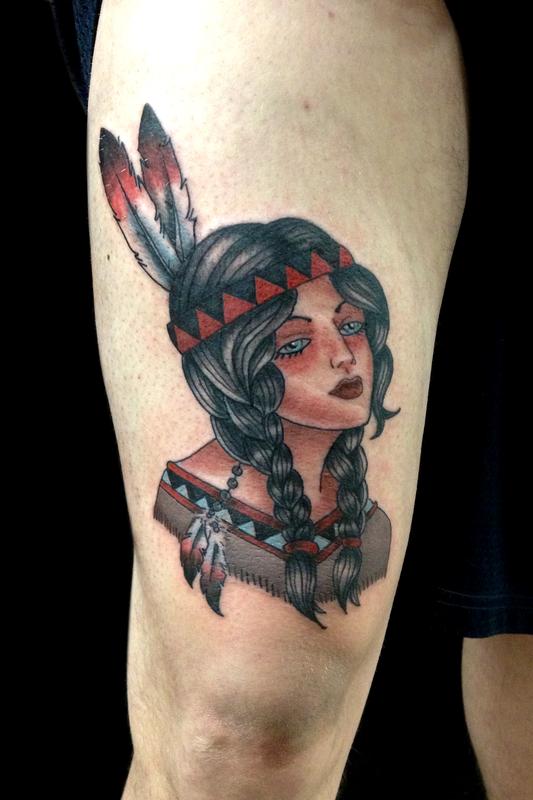 Indian Head by Ricky Borchert: TattooNOW